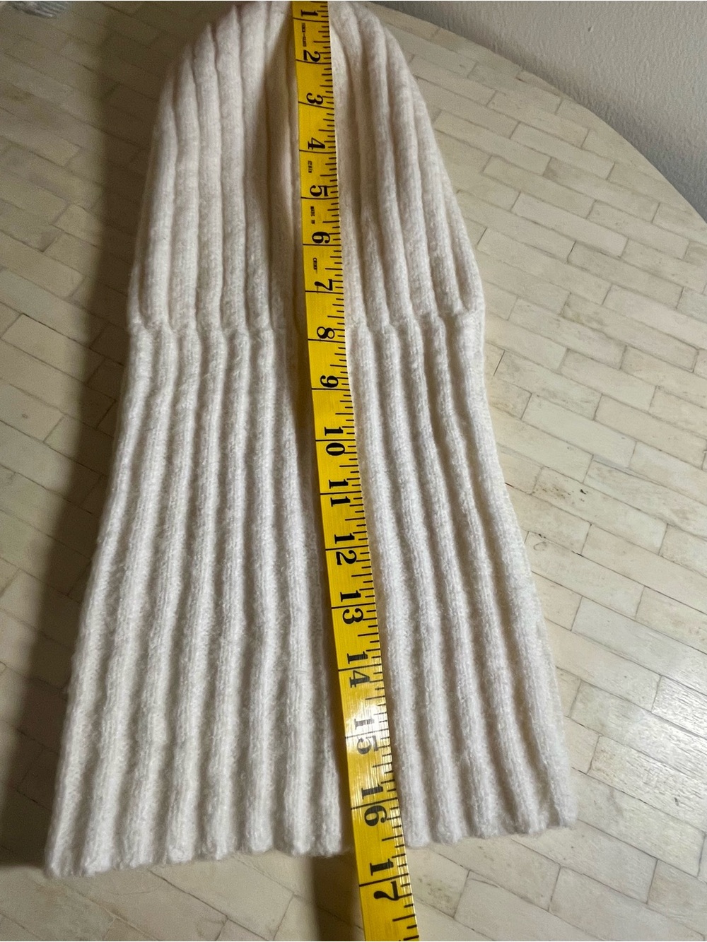 Anthropologie Maeve Cream Ribbed Knit Hat - Picture 8 of 8